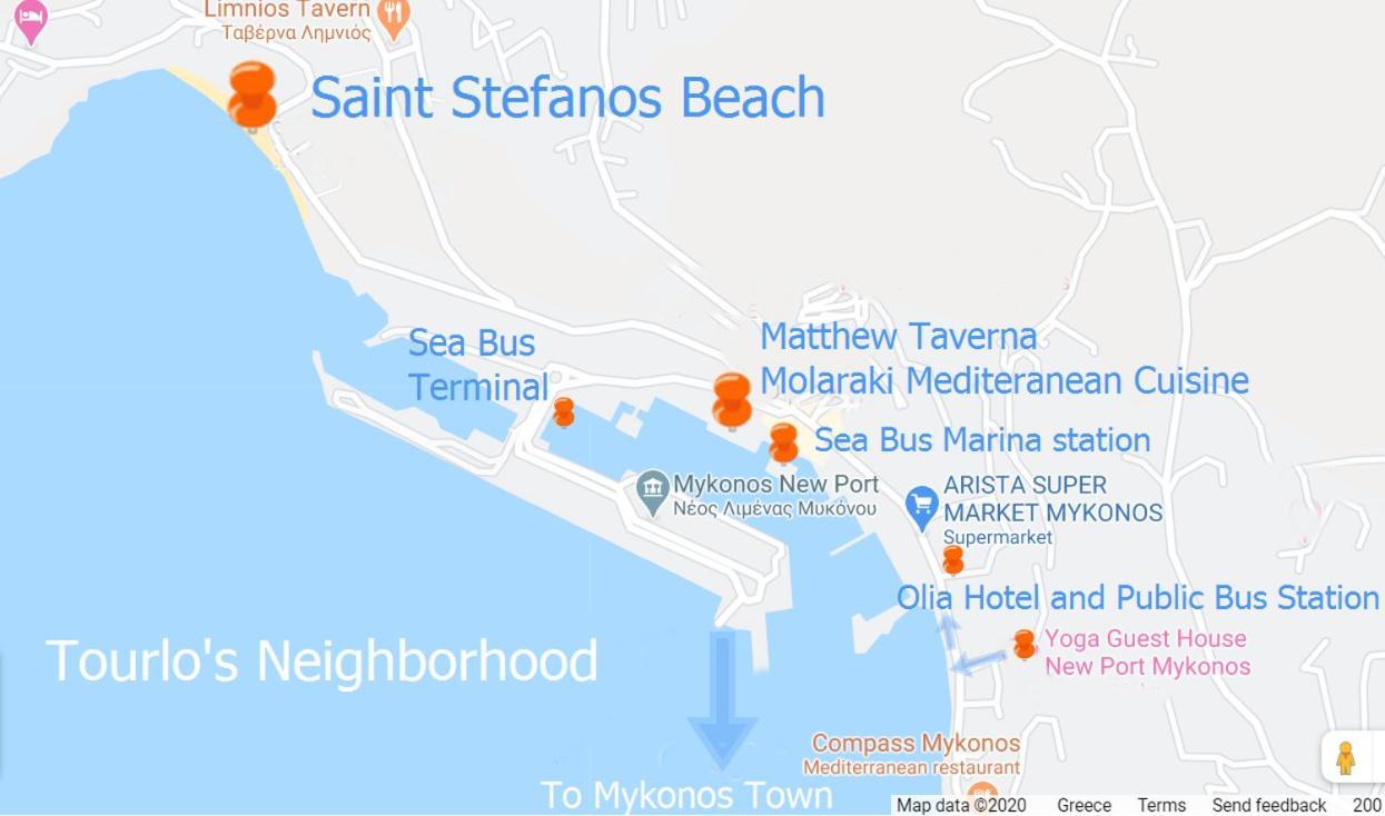 Sunny Guest House New Port Mykonos تورلوس المظهر الخارجي الصورة